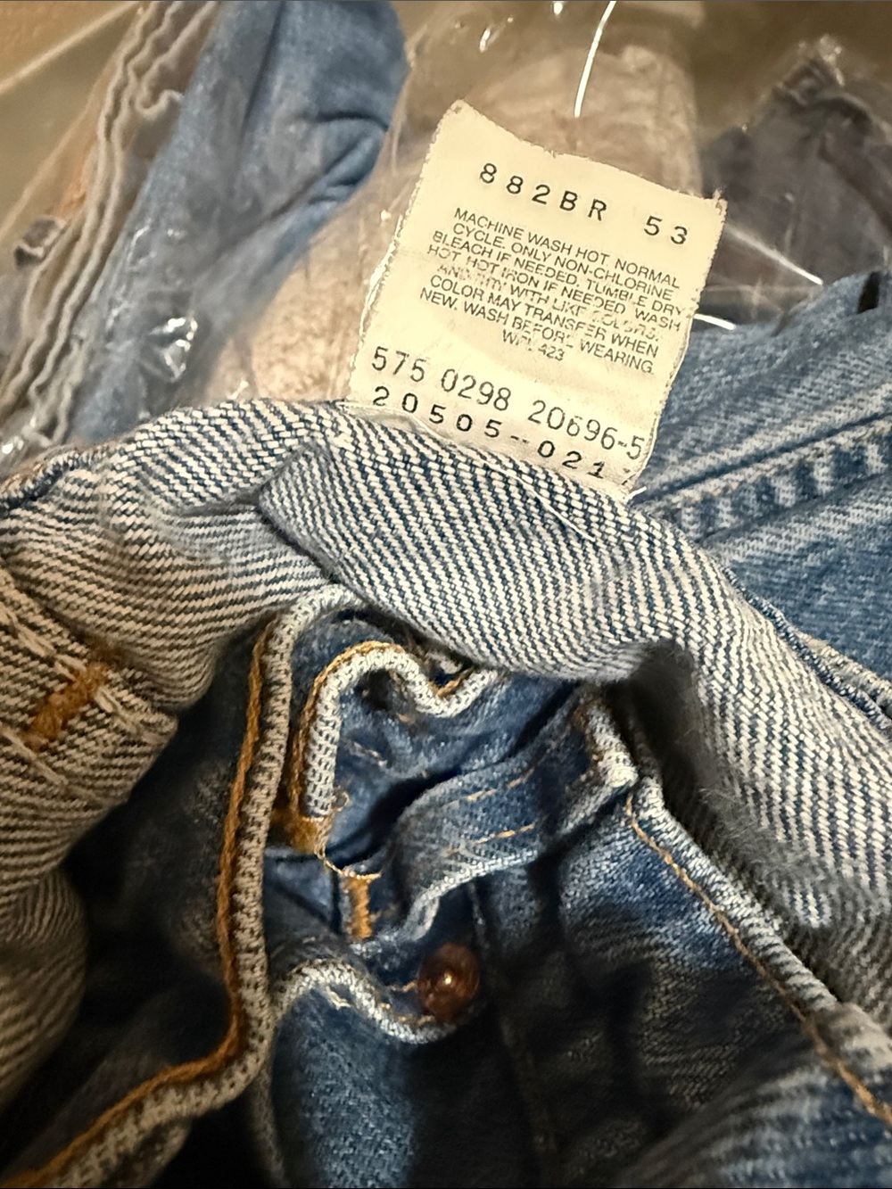 Levi’s 505 Vintage Orange Tab Regular Fit Straight Leg - Picture 5 of 5